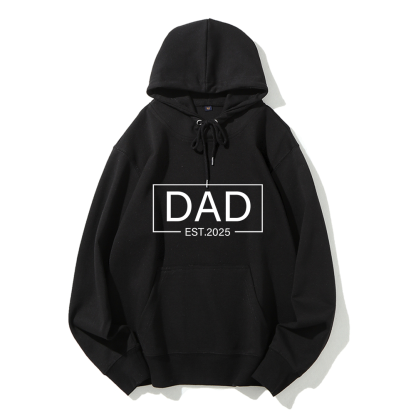 Custom Date Dad Hoodie Personalized Father's Day Gift Engraved Memory Sweatshirt For Birthday, Anniversary & Everyday Wear