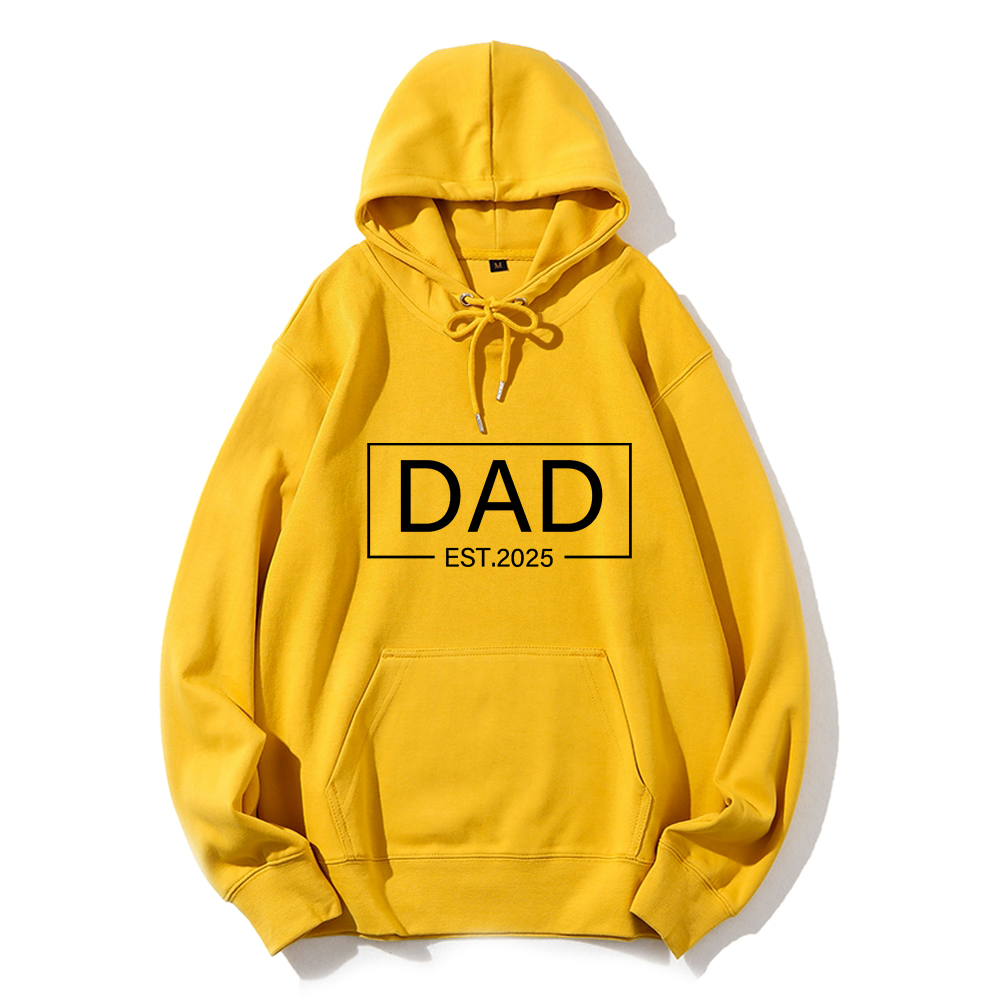 Custom Date Dad Hoodie Personalized Father's Day Gift Engraved Memory Sweatshirt For Birthday, Anniversary & Everyday Wear