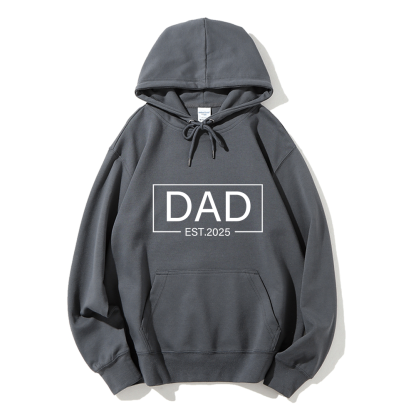Custom Date Dad Hoodie Personalized Father's Day Gift Engraved Memory Sweatshirt For Birthday, Anniversary & Everyday Wear