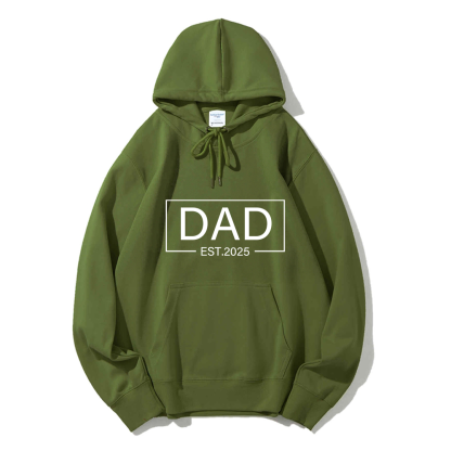 Custom Date Dad Hoodie Personalized Father's Day Gift Engraved Memory Sweatshirt For Birthday, Anniversary & Everyday Wear