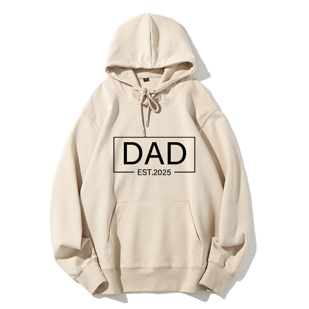 Custom Date Dad Hoodie Personalized Father's Day Gift Engraved Memory Sweatshirt For Birthday, Anniversary & Everyday Wear