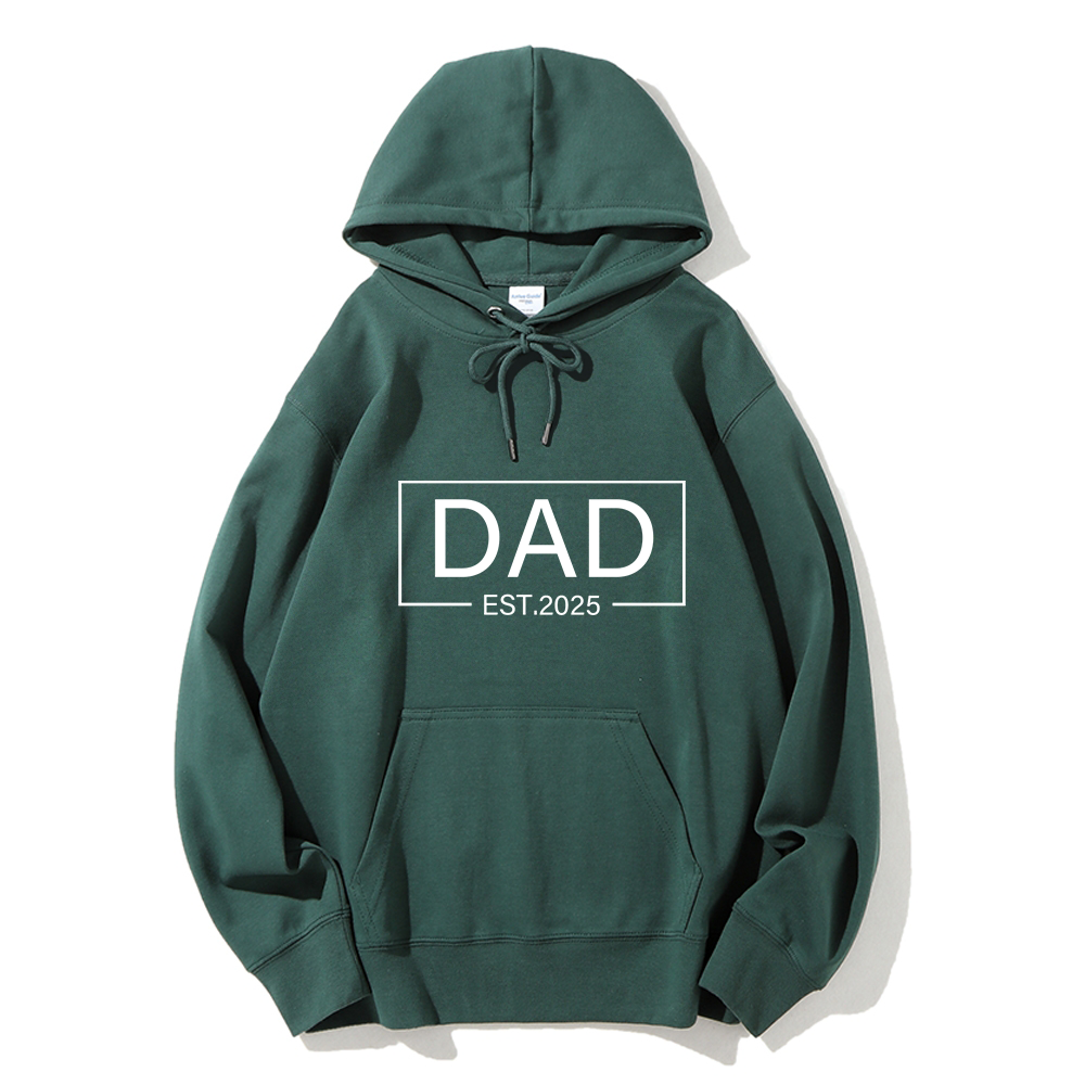 Custom Date Dad Hoodie Personalized Father's Day Gift Engraved Memory Sweatshirt For Birthday, Anniversary & Everyday Wear