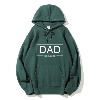 Custom Date Dad Hoodie Personalized Father's Day Gift Engraved Memory Sweatshirt For Birthday, Anniversary & Everyday Wear
