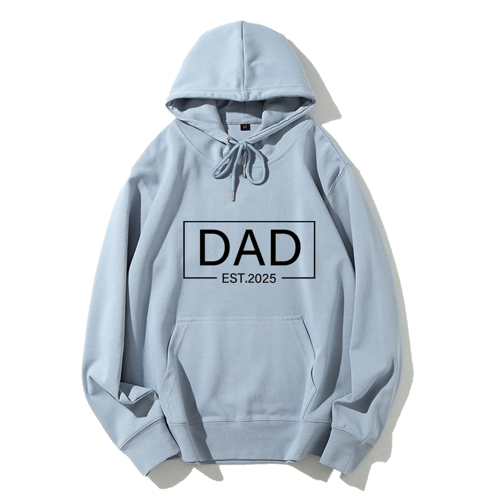 Custom Date Dad Hoodie Personalized Father's Day Gift Engraved Memory Sweatshirt For Birthday, Anniversary & Everyday Wear