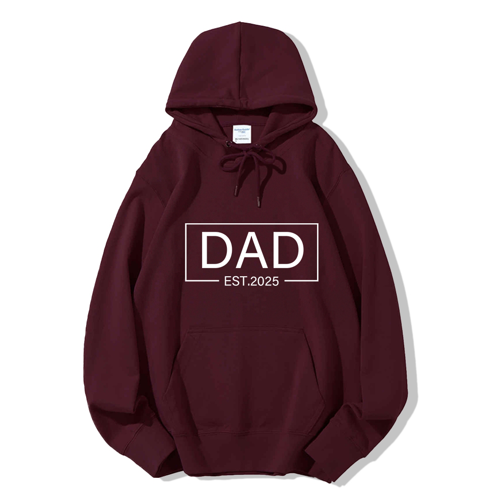 Custom Date Dad Hoodie Personalized Father's Day Gift Engraved Memory Sweatshirt For Birthday, Anniversary & Everyday Wear