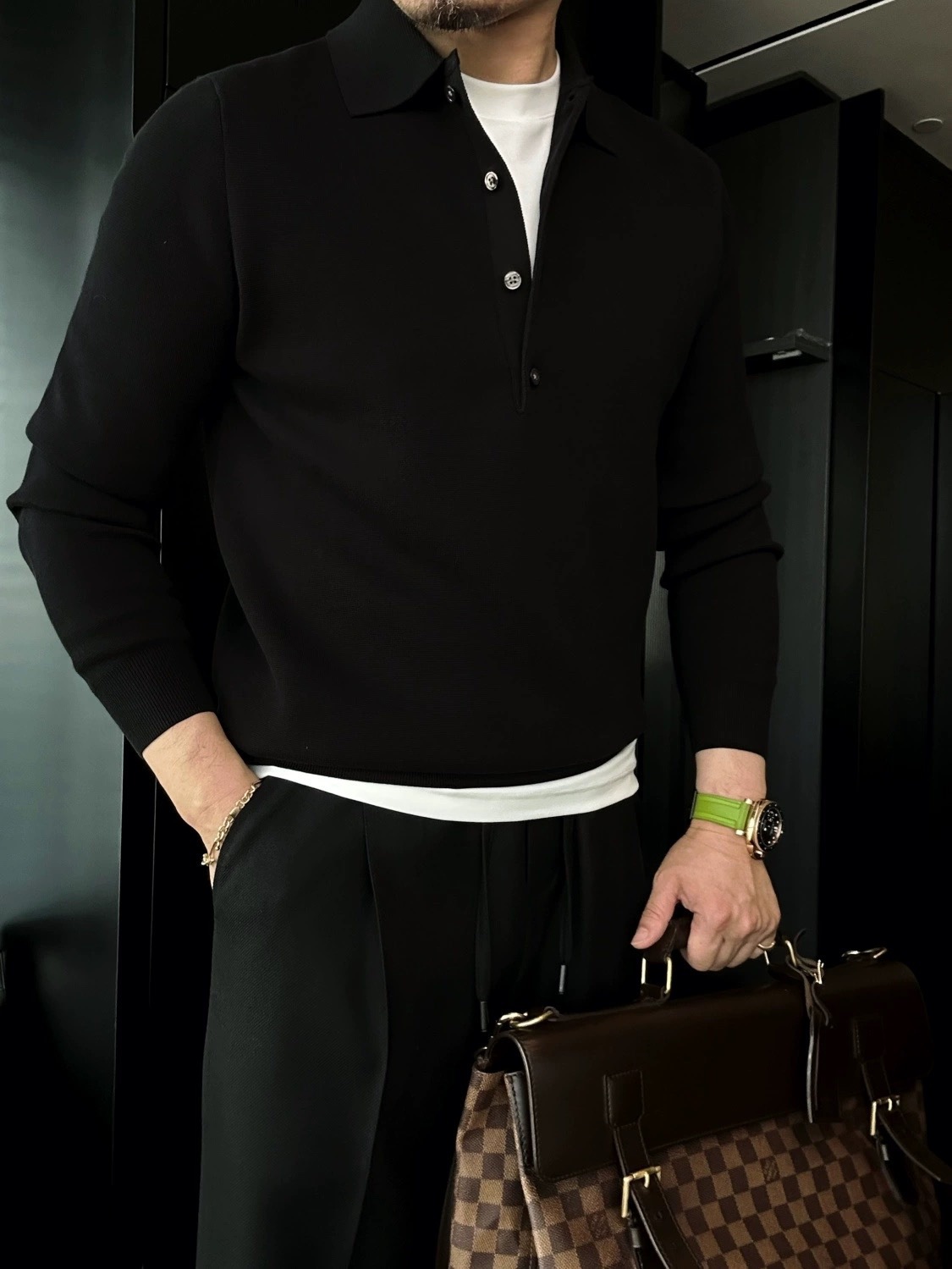 Men's Stylish Long Sleeve Shirt with Turn-Down Collar – Fall & Winter Fashionable, Warm, and Trendy Outerwear