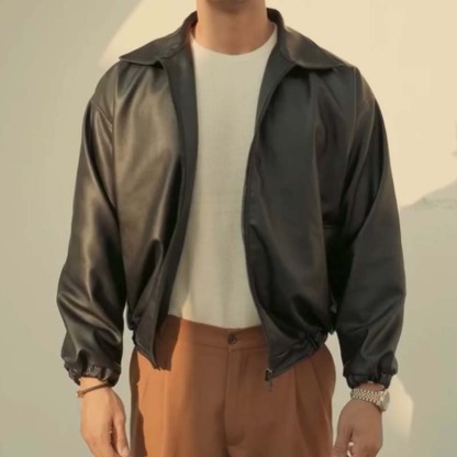 Autumn PU Leather Jacket For Men, High-End Look With Turn-Down Collar, Loose-Fit Casual Short Jacket With A Rebellious Edge, Versatile And Trendy, Perfect For Everyday Wear.
