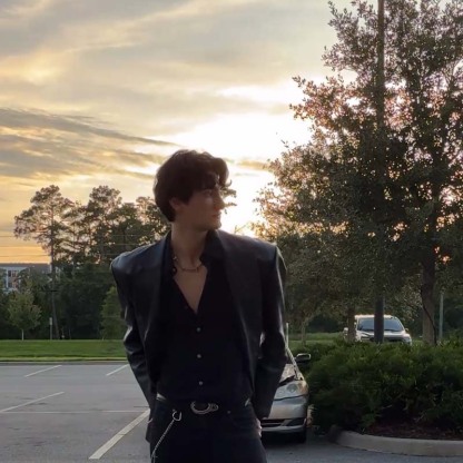 Spring New Men's PU Leather One-Button Blazer Stylish Slim Business Casual Jacket