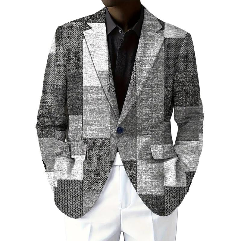 Men's Vintage Contrasting Lapel Blazer