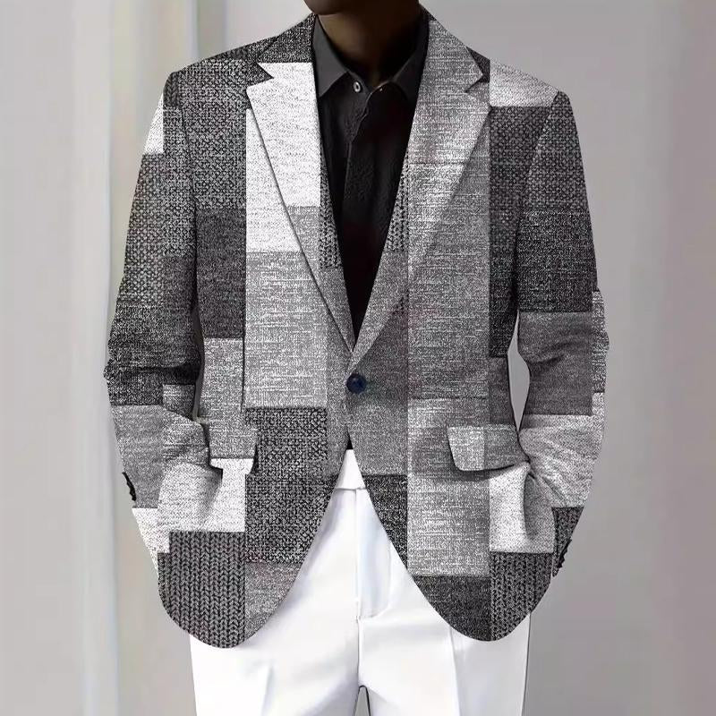 Men's Vintage Contrasting Lapel Blazer