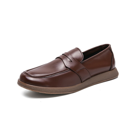 Men's Retro Penny Loafers: Influencer - Favorite Square - Toe Dress Shoes, Business - Casual Soft & Breathabl