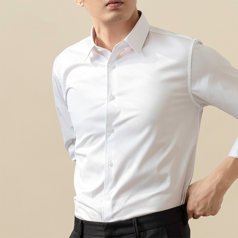 Essential Men's Slim Fit Cotton Shirt - Breathable & Wrinkle-Free Office Casual Wear