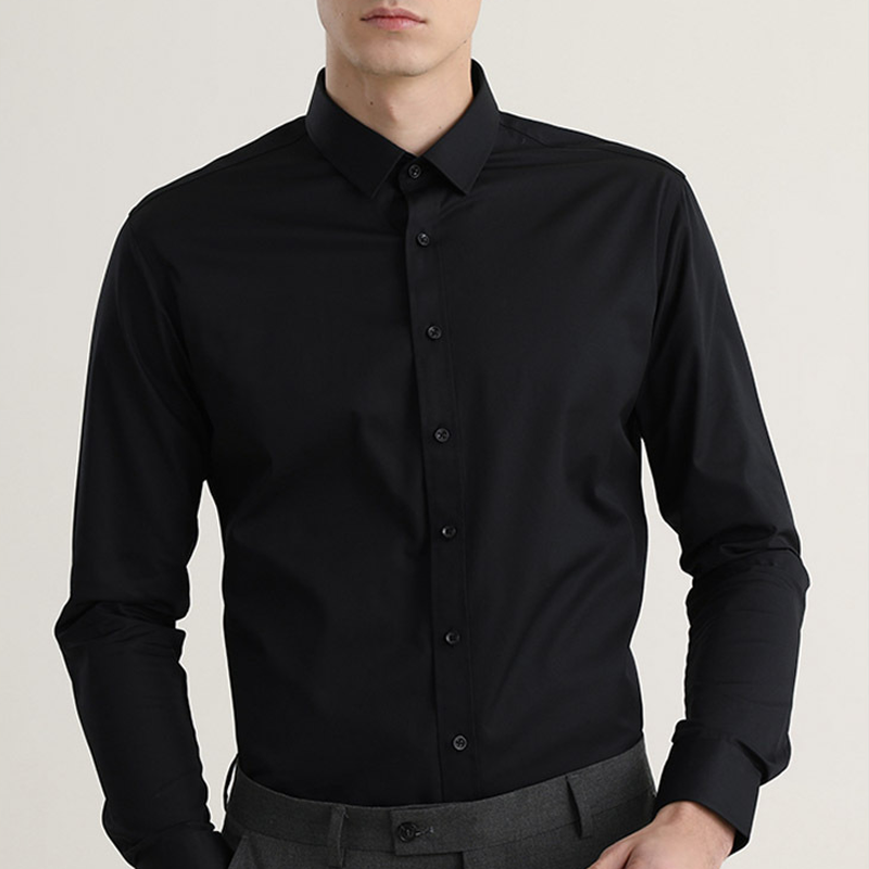 Essential Men's Slim Fit Cotton Shirt - Breathable & Wrinkle-Free Office Casual Wear