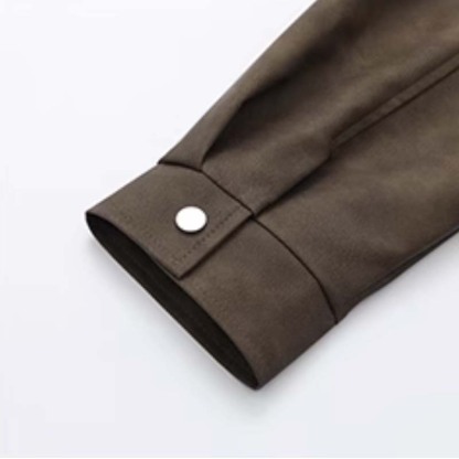 Rebellious Short Leather Jacket For Men, Spring Loose-Fit Turn-Down Collar Moto Style, Trendy Niche Leather Coat, Versatile Fashion Jacket For Everyday Wear