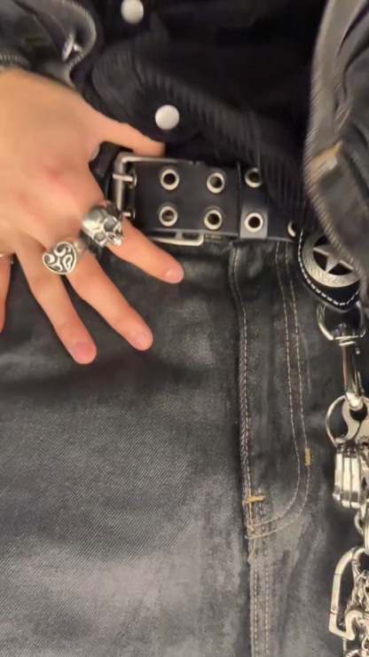 American Niche Curved Blade Jeans | Men’s Vintage Loose-Fit Streetwear Denim for Spring & Fall