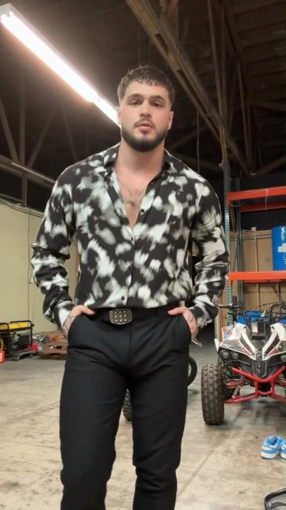 Graffiti All-Match Long-Sleeved Shirt Men's Casual Printed Shirt