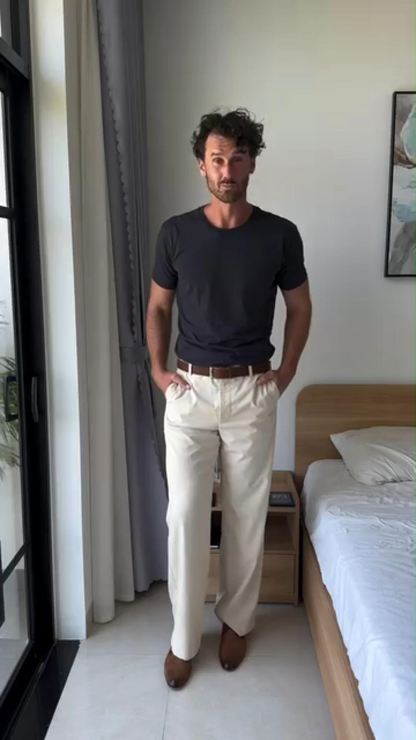 Men'S Simple And Versatile Slim-Fit Trousers