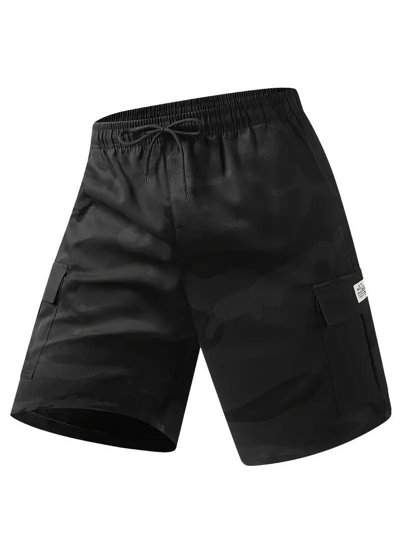 Men's Solid / Camo Print Cargo Shorts