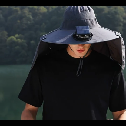 【24-Hour Shipping Out】Solar Powered Cooling Fan Hat For Men