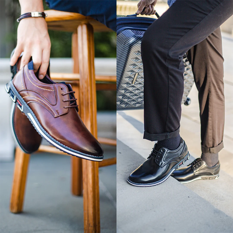 Oxford Derby Shoes For Men - British-Inspired Business Casual Leather Shoes