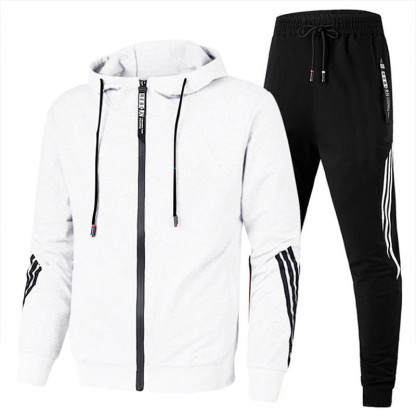 Men's Lightweight Hooded Tracksuit Set - Breathable Casual Sportswear | Street Fitness Jogging Tracksuit