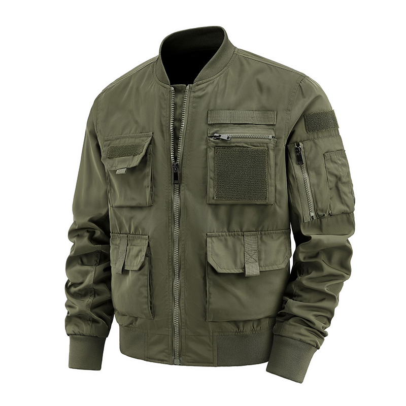 Mens Waterproof Mountain Camping Jacket - Multi-Pocket Outdoor Windbre