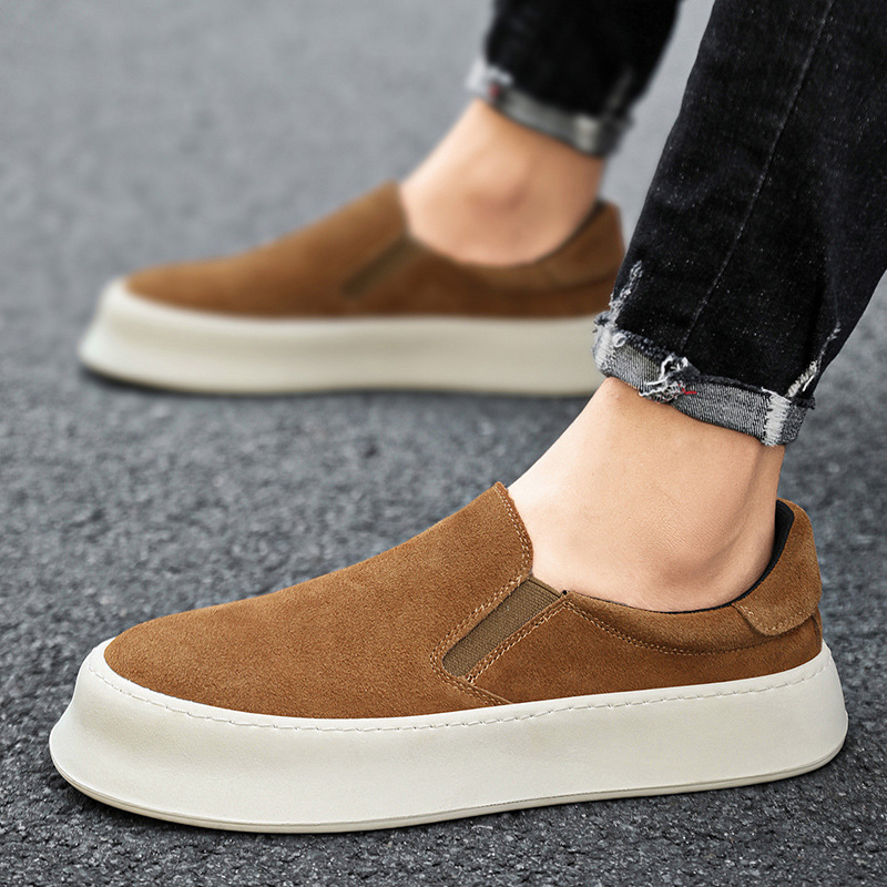 2025 Premium Suede Slip-On Loafers for Men, Men's Ultra-Light Slip-On Sneakers, Casual Suede Driving Shoes for Men, Lightweight Minimalist Comfort Shoes