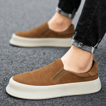 2025 Premium Suede Slip-On Loafers for Men, Men's Ultra-Light Slip-On Sneakers, Casual Suede Driving Shoes for Men, Lightweight Minimalist Comfort Shoes
