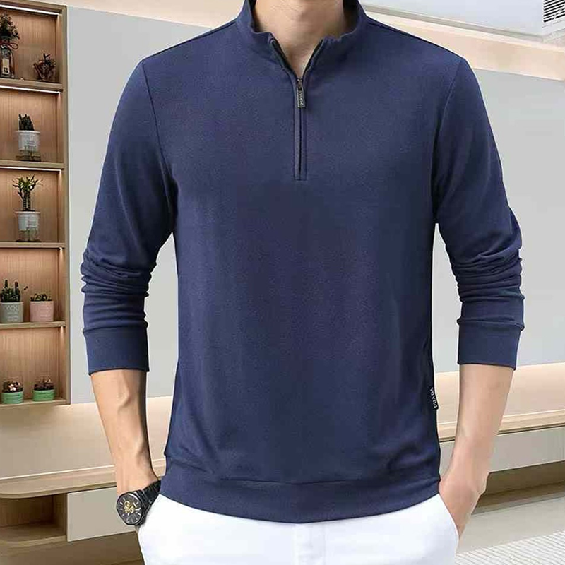 2025 New Autumn and Winter Turtleneck Pullover, Men's Slim Fit Warm Half-Zip Sweatshirt, Autumn and Winter Warm Long-Sleeved Bottoming Shirt