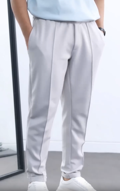 Men's High-Waisted Solid Color Casual Sweatpants with Adjustable Drawstring – Perfect for Sports & Everyday Comfort