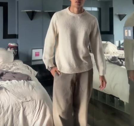 Men's Retro American Vintage Solid Color Sweater – Casual & Stylish Crewneck Pullover for Fall & Winter, Relaxed Fit, Versatile Fashion Essential