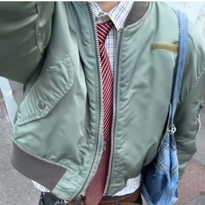 Men's Reversible Vintage Pilot Jacket – Classic Retro Flight Bomber, Thickened Autumn/Winter Outerwear, Loose Fit, Hong Kong Street Style Military Coat