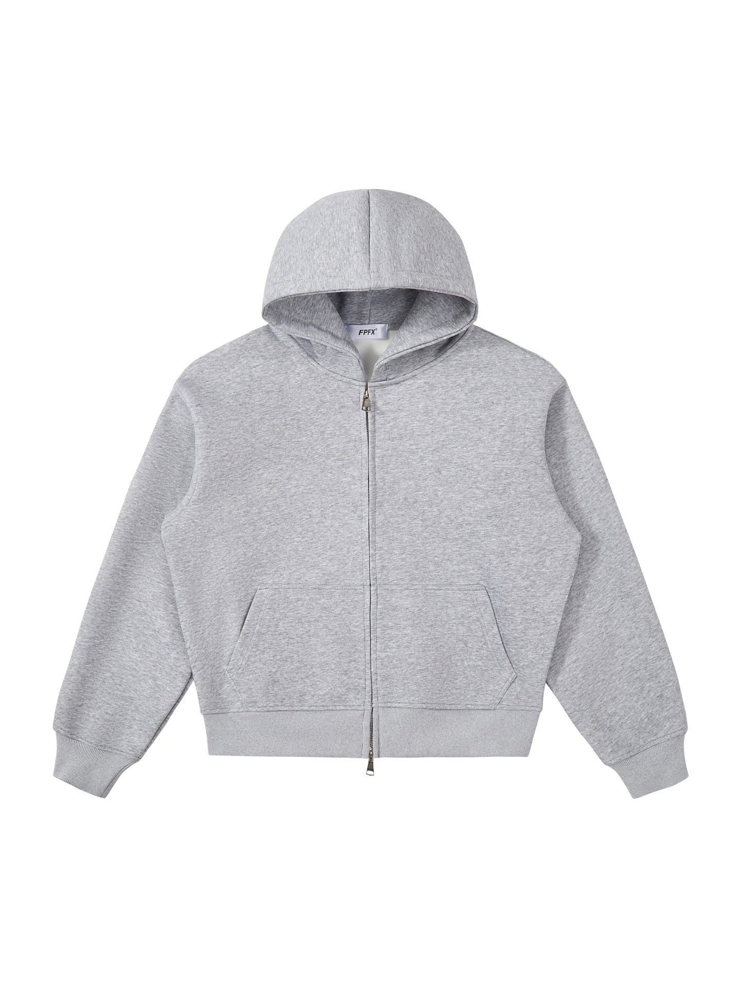 Loose Cropped Unisex Zip-Up Hoodie｜Minimalist Oversized Streetwear Sweatshirt