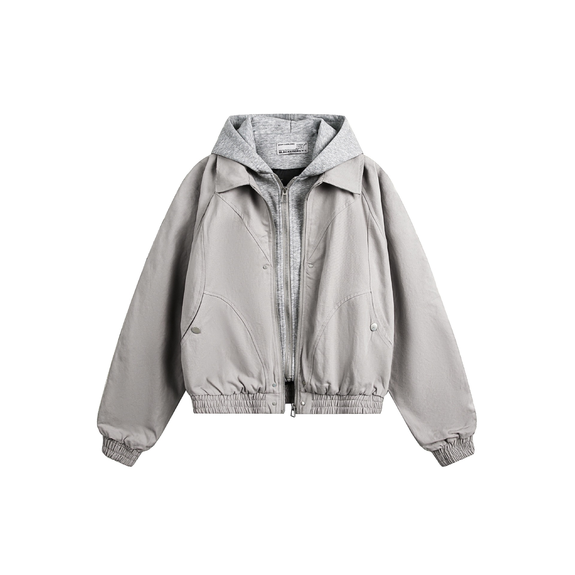 Vintage Washed Canvas Short Jacket | Unisex Street Style Layered Look Jacket for Spring & Fall