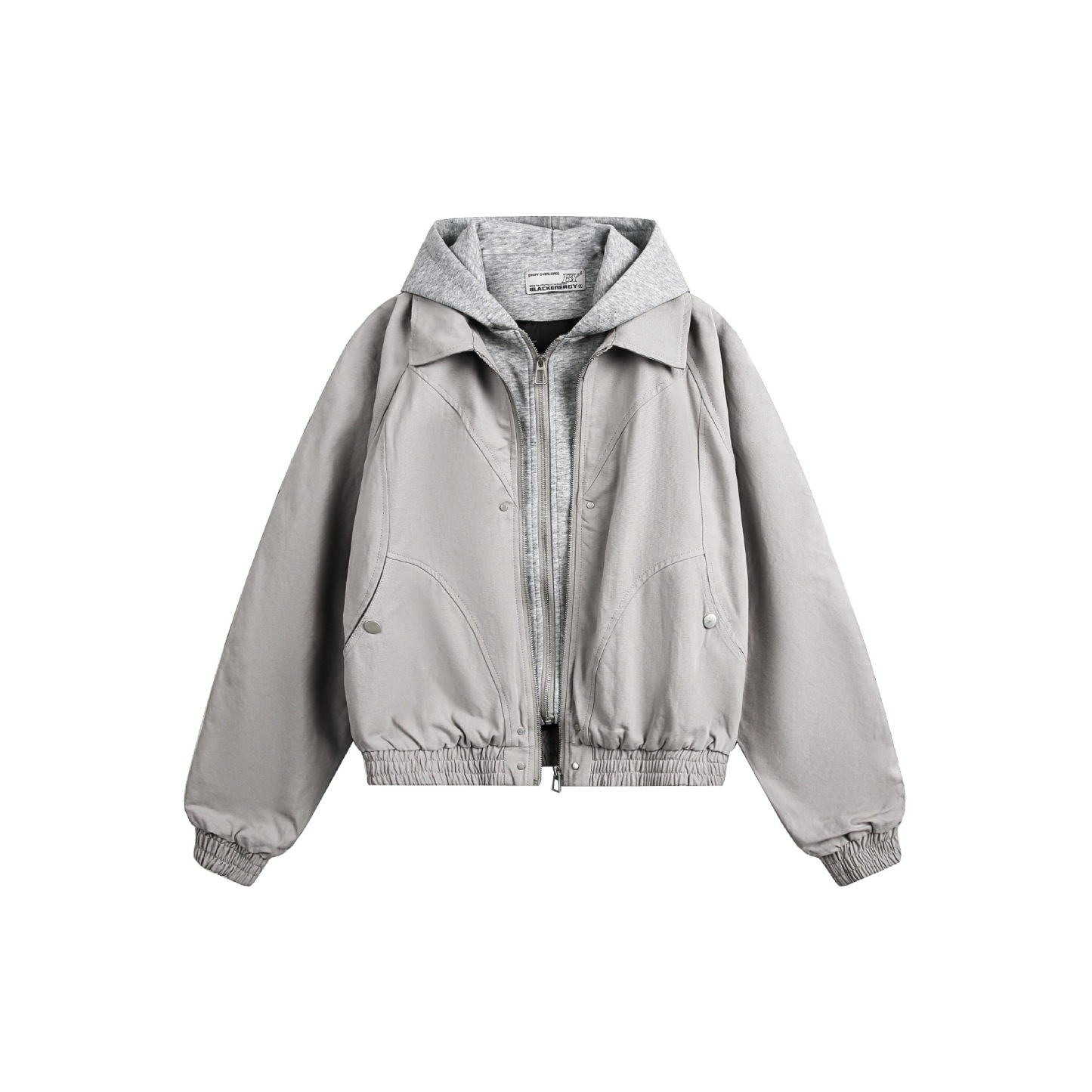 Vintage Washed Canvas Short Jacket | Unisex Street Style Layered Look Jacket for Spring & Fall