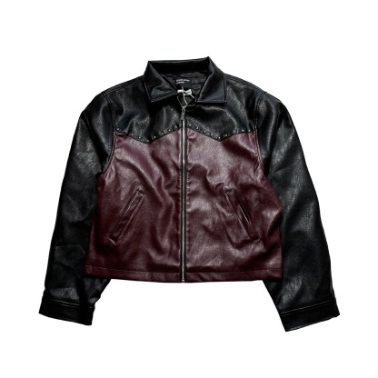 Men's Short Leather Jacket — Vintage Street Style Cropped PU Coat, Fashion Motorcycle Outerwear