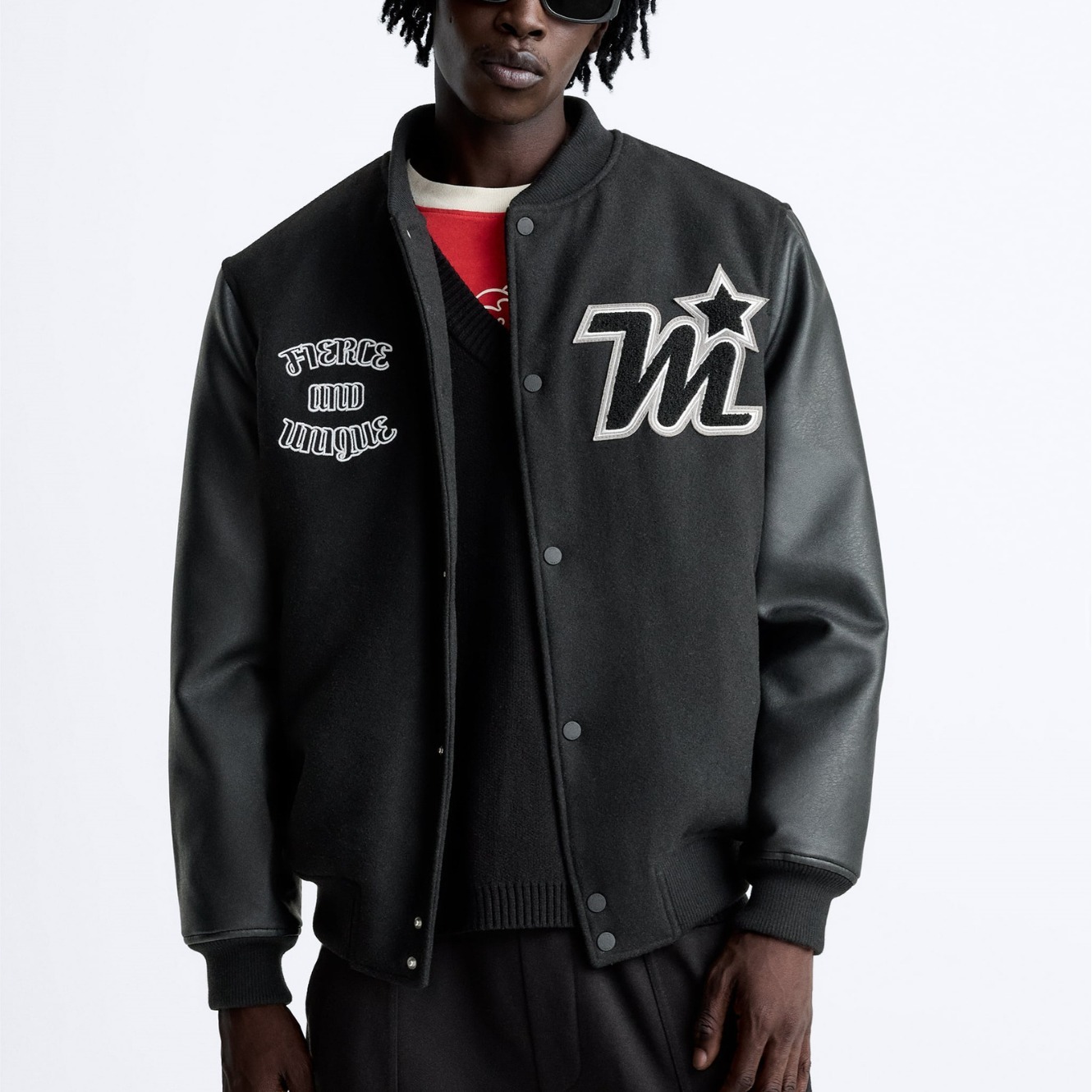 Men’s Embroidered Vintage Baseball Jacket – Retro Bomber Outerwear for Fall & Winter