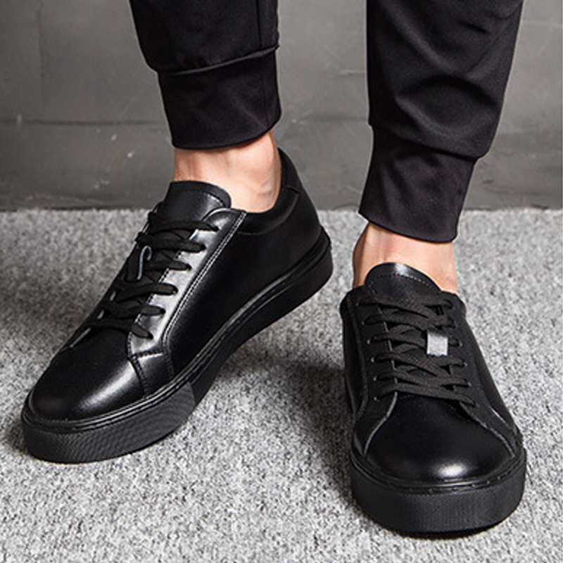 Men's Cowhide Leather Sneakers, Everyday Casual Shoes, Comfort for Walking, Versatile Low Top Casual Business Casual Shoes