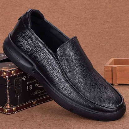 Men's Cowhide Leather Loafers, Breathable & Slip-Resistant Business Casual Loafers, Slip-On Leather Dress Shoes, Moccasin Driving Shoes, Comfort and Versatile for Driving & Travel