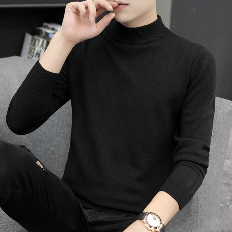 Men's Fall And Winter Performance Thermal Turtleneck Knit Sweater, Anti-Pilling Winter Pullover