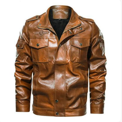 MEN’S CASUAL LEATHER JACKET