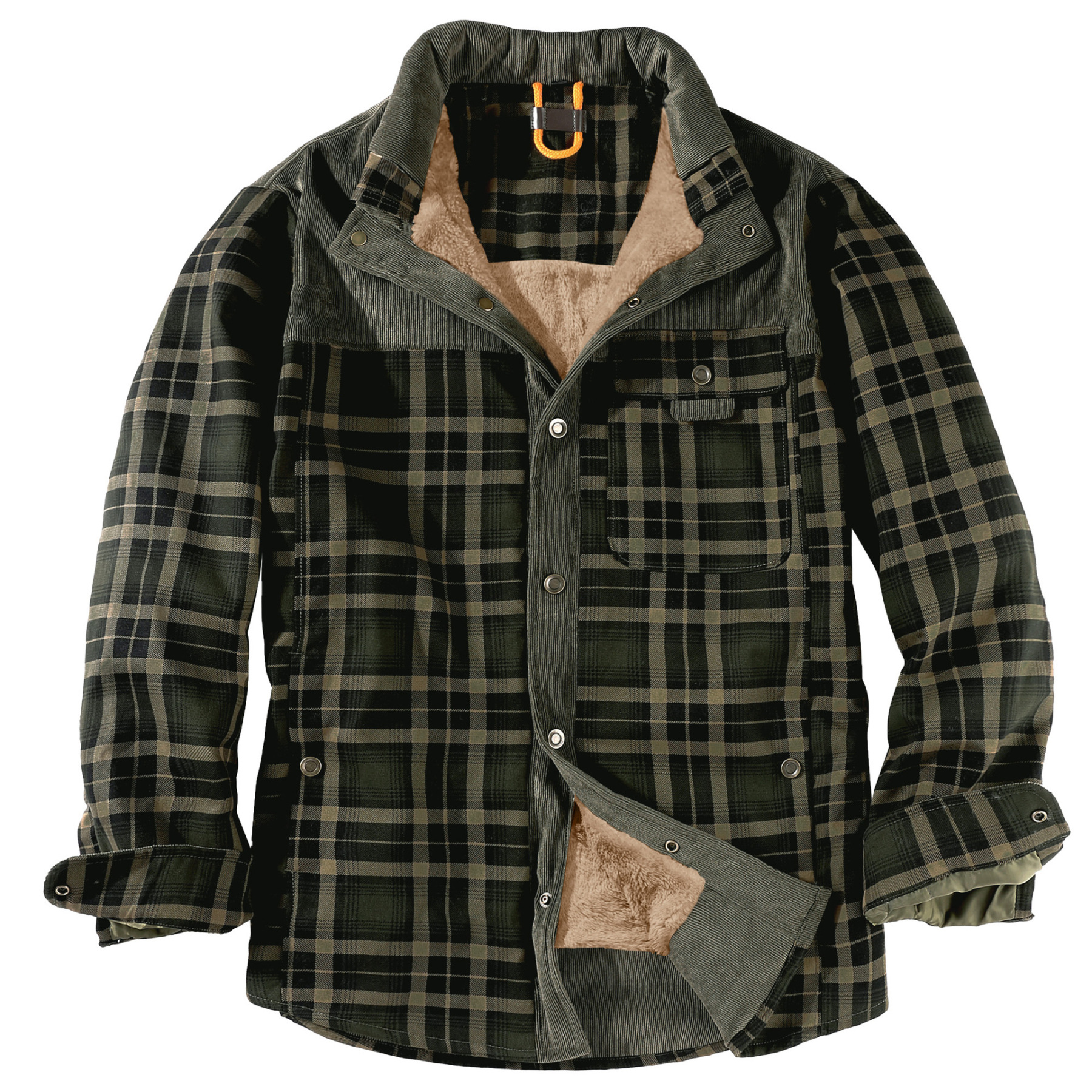 Men's Plaid Thermal Jacket