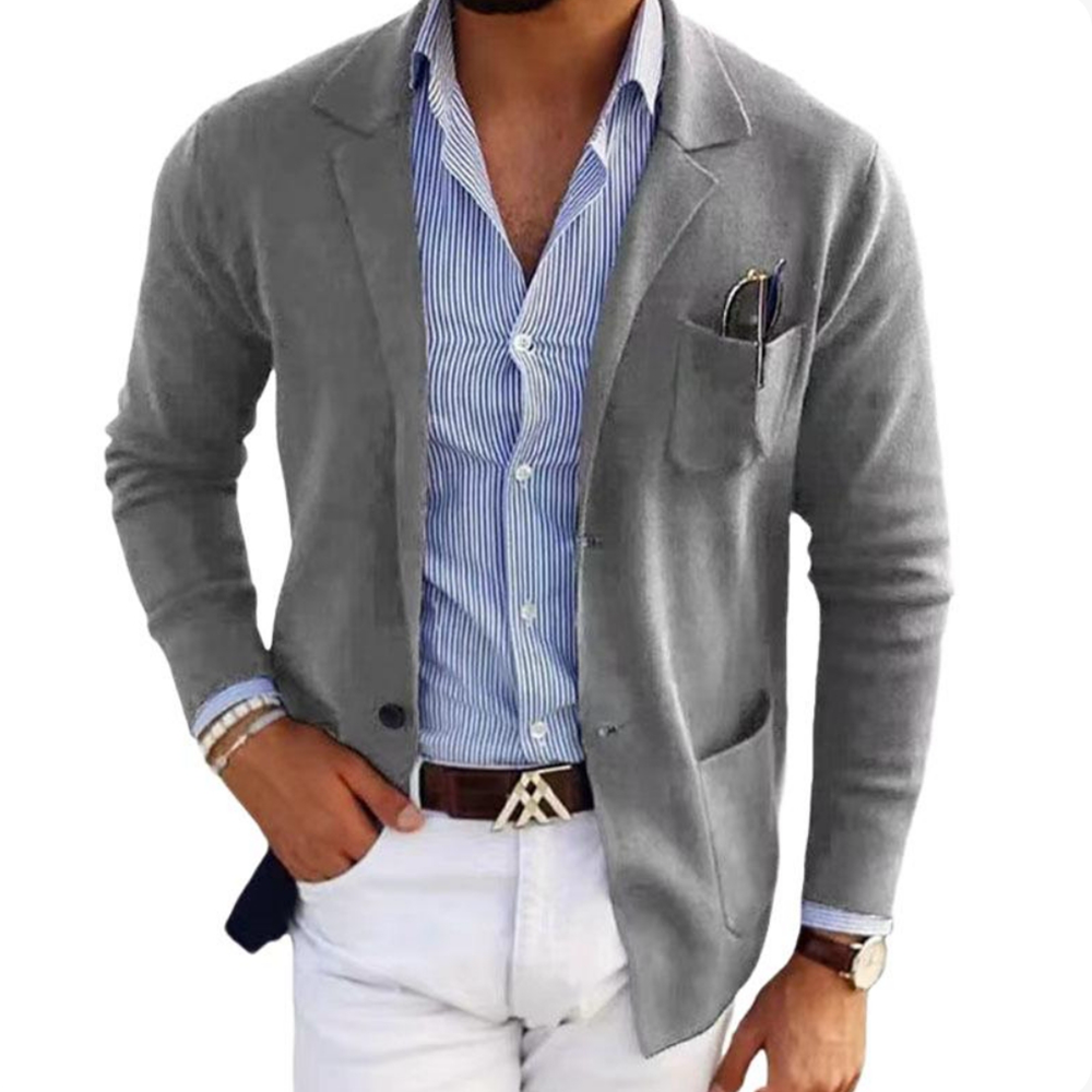 Men’s Casual Notch Lapel Single-breasted Slim-fit Blazer