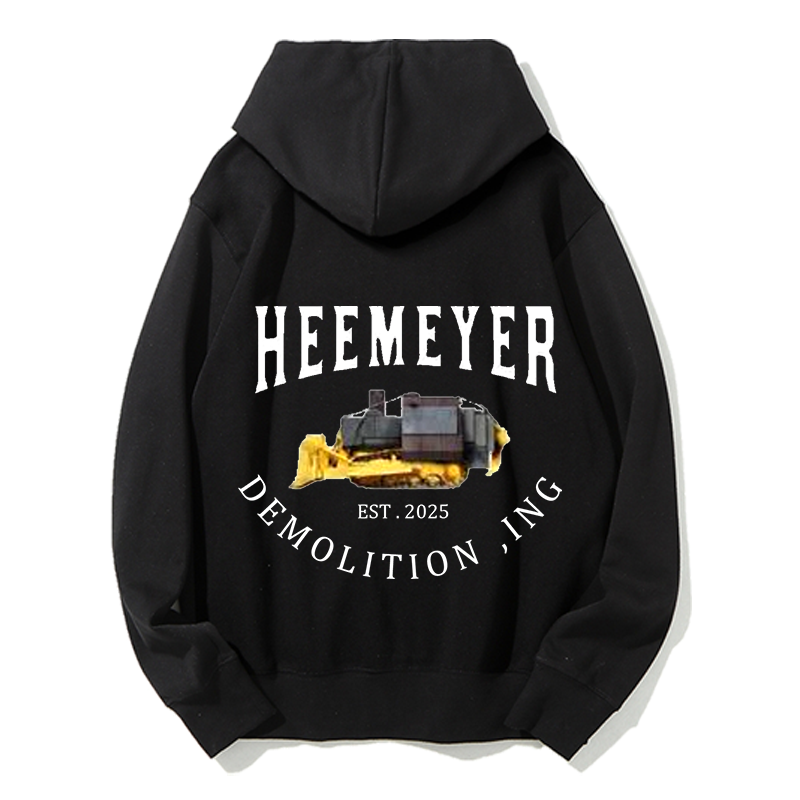 Heemeyer Demolition INC Unisex Hoodie - 300GSM Heavyweight Cotton | Date Personalization | Streetwear Essentials (Oversized Fit Available)