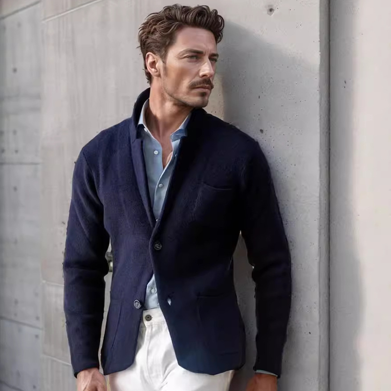 Spring/Autumn Jacket,Men's Cardigan Jacket,Men's Stand Collar Jacket