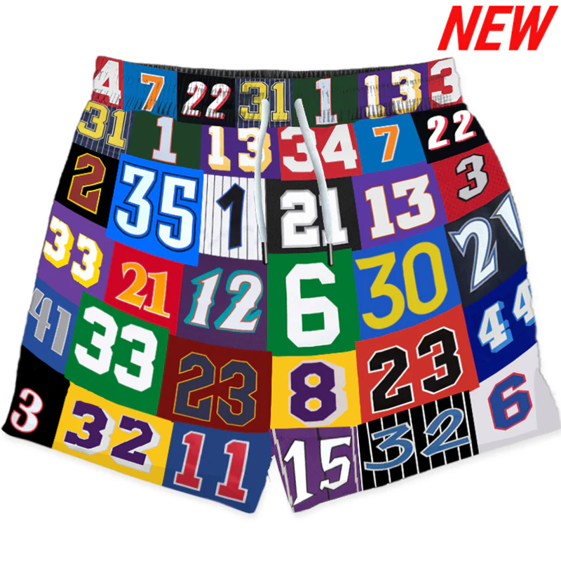 Hall of Fame - Basketball Icon Shorts Limited Edition Player Number Print Men's Streetwear