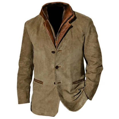 Men’s Autumn Vintage Buckskin Jacket 
