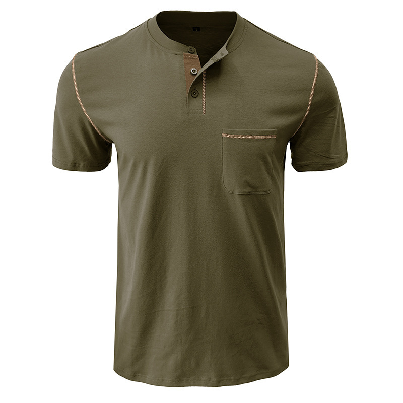 Men's Short Sleeve Classic Henley Is Versatile, Comfortable And Durable