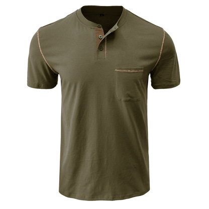 Men's Short Sleeve Classic Henley Is Versatile, Comfortable And Durable