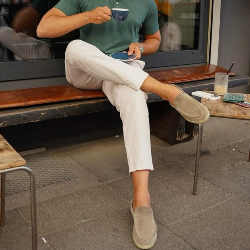 Men's Summer Breathable Slip-On Loafers，Casual Driving Shoes All-Day Comfort